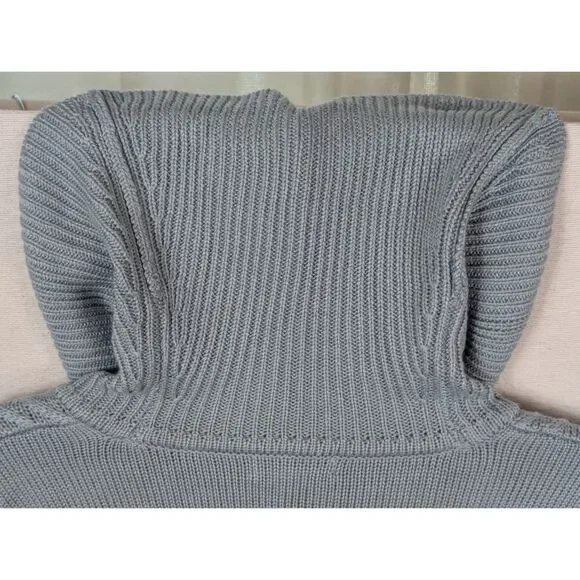 Calvin Klein Relaxed Cowl Neck Knit Sweater Blue Women's Size Large - Picture 13 of 15